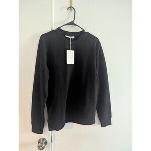 NWT Small Everlane The Off-Duty Terry Crew ~ Black Sweatshirt
